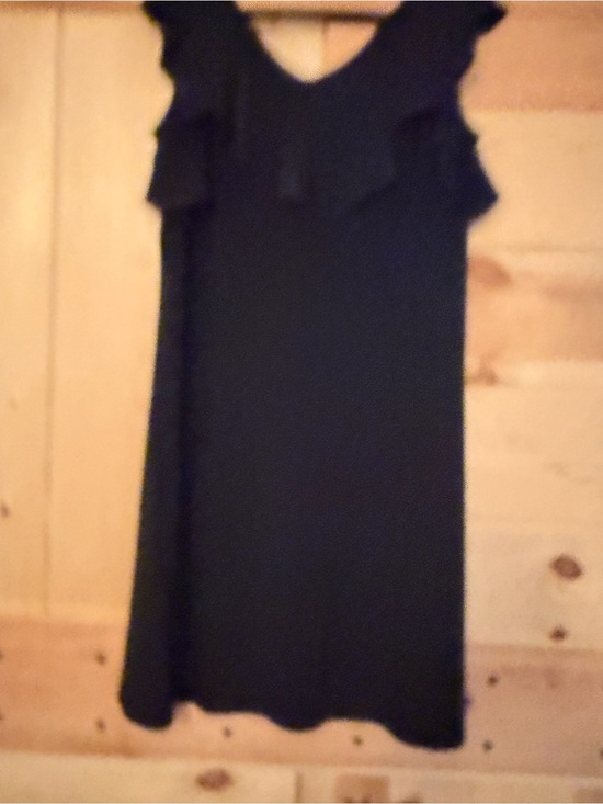 Roz & Ali Dresses & Skirts - Roz & Ali Black Ruffle Sleeve Mini Dress (29)